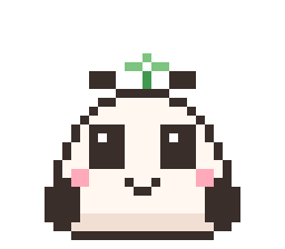 Panda with a bamboo sprig